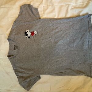 Gray T-Shirt with Snoopy Graphic